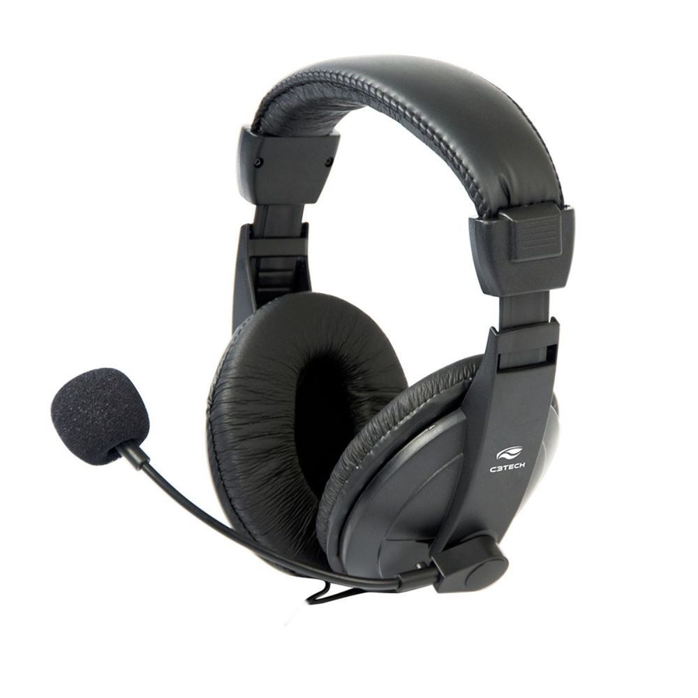 Headset Fone Com Microfone Voicer Comfort Ph-60bk C3tech