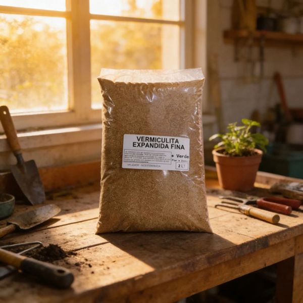 Vermiculita Expandida Fina 2L para Substrato Inerte de Alta Performance Atóxica Ignífuga Mais Verde Vermiculita Expandida Fina 2L para Substrato com Alta Retenção de Água e Isolação Térmica Mais Verde