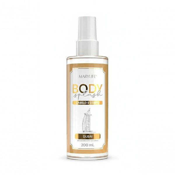 Body Splash Dubai Cabelo e Corpo Feminino Notas Cítricas e Amadeiradas 200ML Mary Life Body Splash Dubai Feminino Notas Cítricas Amadeiradas 200ML Mary Life