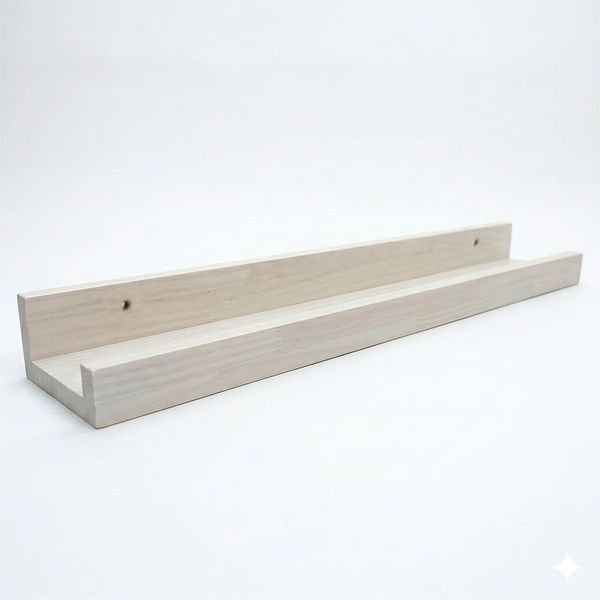 Prateleira de Parede Tipo Calha 90CM Madeira Pinus Fixação Parafuso Organizador Branco Artfactory Design Prateleira de Parede Calha 90CM Madeira Pinus Parafuso Branco Artfactory Design
