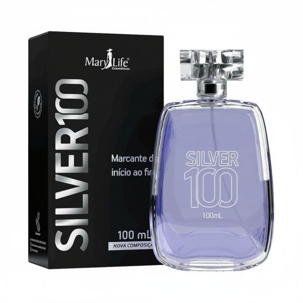 Deo Colônia Masculina Silver 100 Fragrância Amadeirada Oriental 100ML Mary Life Deo Colônia Masculina Silver 100 Amadeirada Oriental 100ML Mary Life