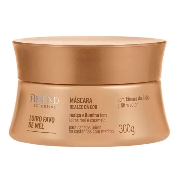 Máscara Capilar Expertise Loiro Favo de Mel Realce da Cor com Filtro Solar 300g Amend Cosméticos Máscara Capilar Expertise Loiro Favo de Mel Realce da Cor 300g Amend