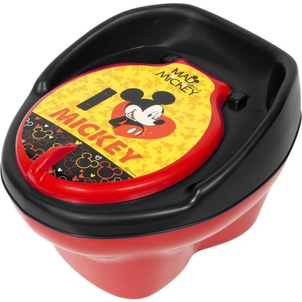 Troninho com Redutor Mickey Desfraldamento Reservatório Removível Preto e Vermelho Styll Baby Troninho com Redutor Mickey Desfraldamento Preto e Vermelho Styll Baby