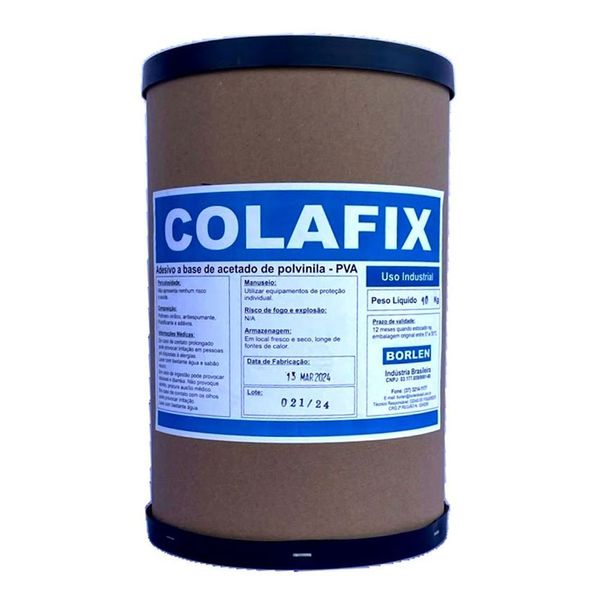 Cola PVA Colafix 1102 para Papelão e Madeira Alta Adesividade 10kg Branca Borlen Brasil Cola PVA Colafix 1102 Papelão e Madeira 10kg Branca Borlen Brasil