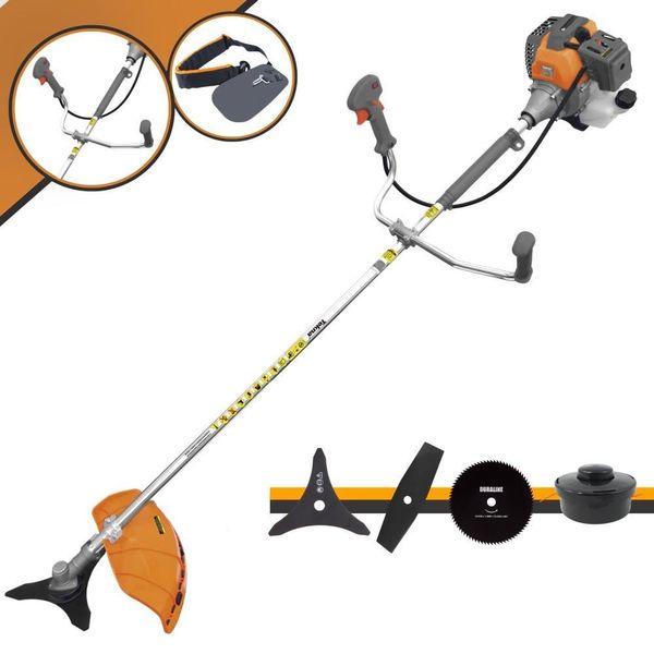 Roçadeira Lateral à Gasolina RL520P Plus 52CC 2HP 10.000 RPM com Faca 2P 80D Tekna Roçadeira à Gasolina RL520P Plus 52CC 2HP com Faca 2P 80D Tekna