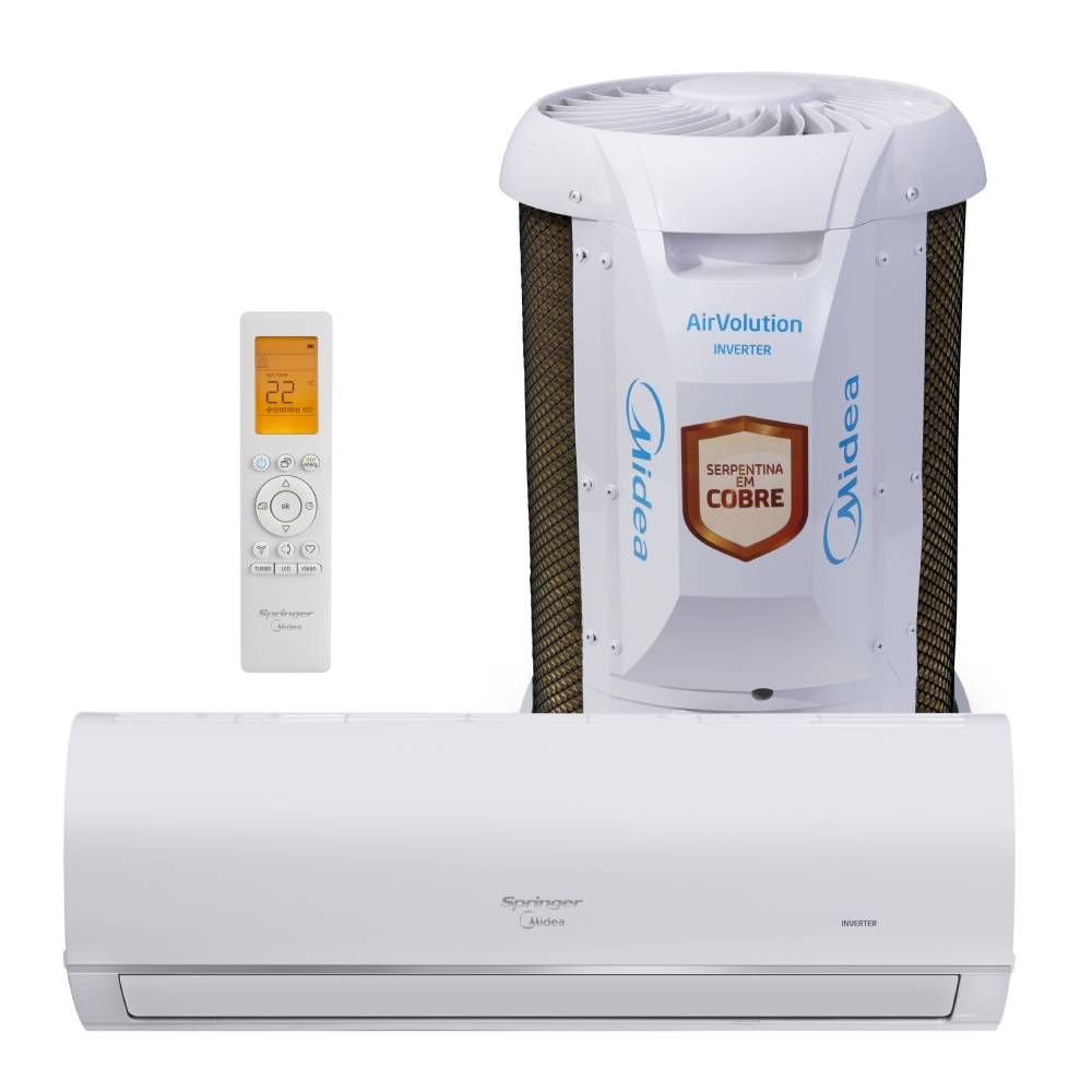 Ar Condicionado Split Springer Midea Airvolution Connect 12000 BTUs Quente Frio Inverter 220V 38TVQI12S5