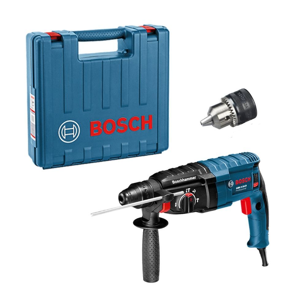 Martelete Rompedor GBH 2-24 D 820W com SDS-plus e Embreagem de Segurança Cinza Bosch