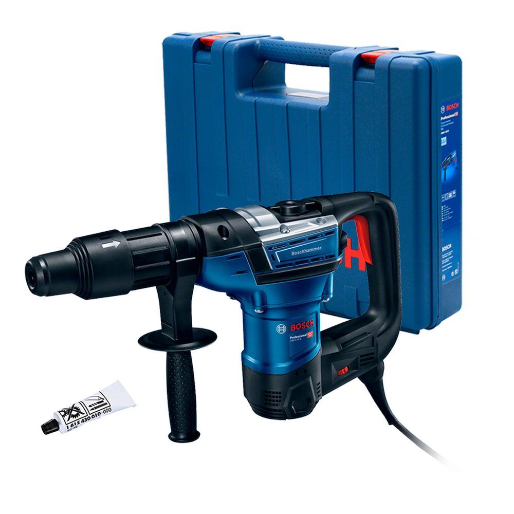Martelete Demolidor GBH5-40D 1100W com Sistema SDS-Max e 12 Posições de Cinzelamento Preto Bosch