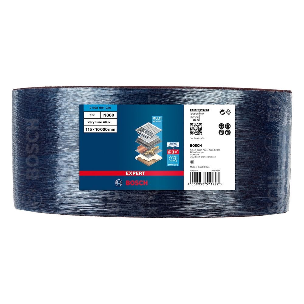 Manta Abrasiva Expert N880 115 mm X 10 m Super Fino a com Tecnologia Bosch Surface Structure Bivolt Bosch