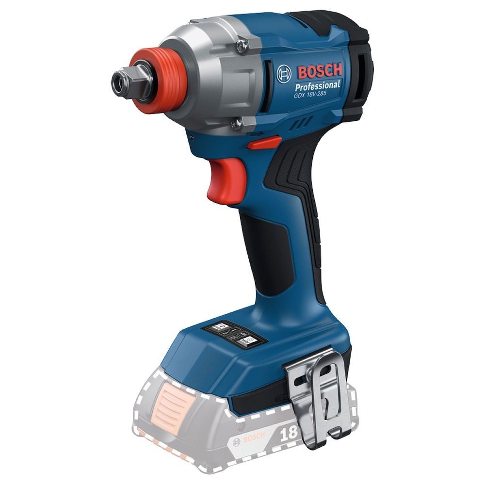 Parafusadeira e Chave de Impacto Bosch para Uso Profissional Gdx 18v-285 com Reversão e Velocidade Variável 180W Azul