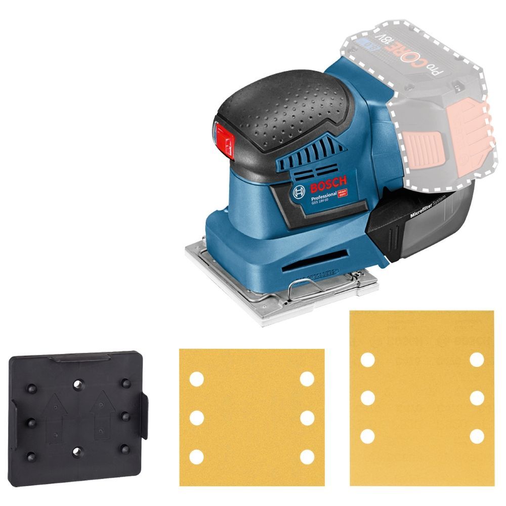 Lixadeira Orbital GSS 18V-10 com Sistema de Microfiltro Bosch e Design Compacto 2 Lixas Bivolt