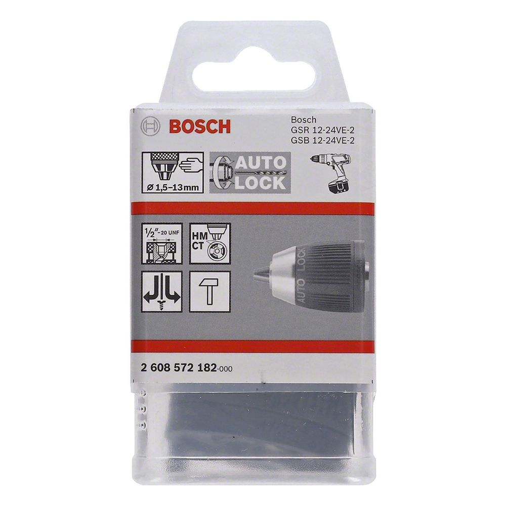 Mandril para Furadeira 13MM SDS Plus com Aperto Rápido e Rosca Eixo 1-2'' Bivolt Bosch