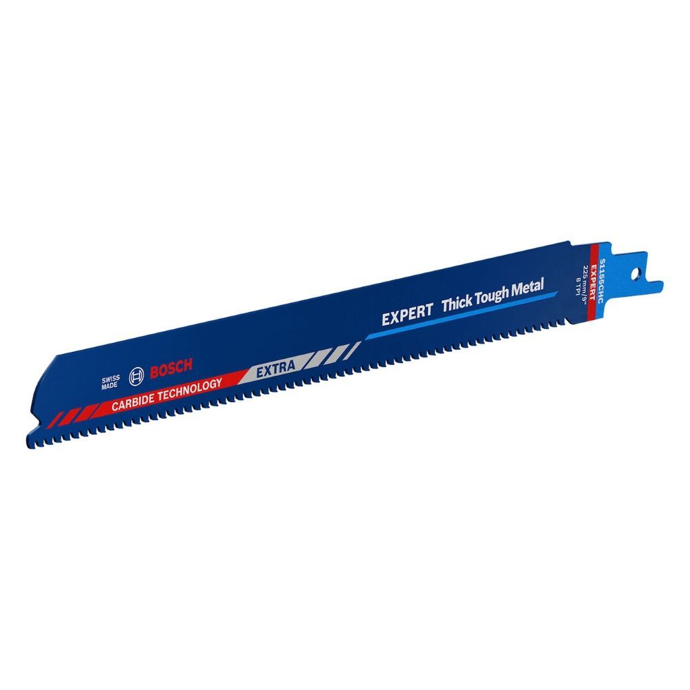 Lâmina de Serra Sabre S1155CHC com Dentes em Carbeto de Tungstênio e Corpo Largo de 25 mm para Corte em Metais Ferrosos