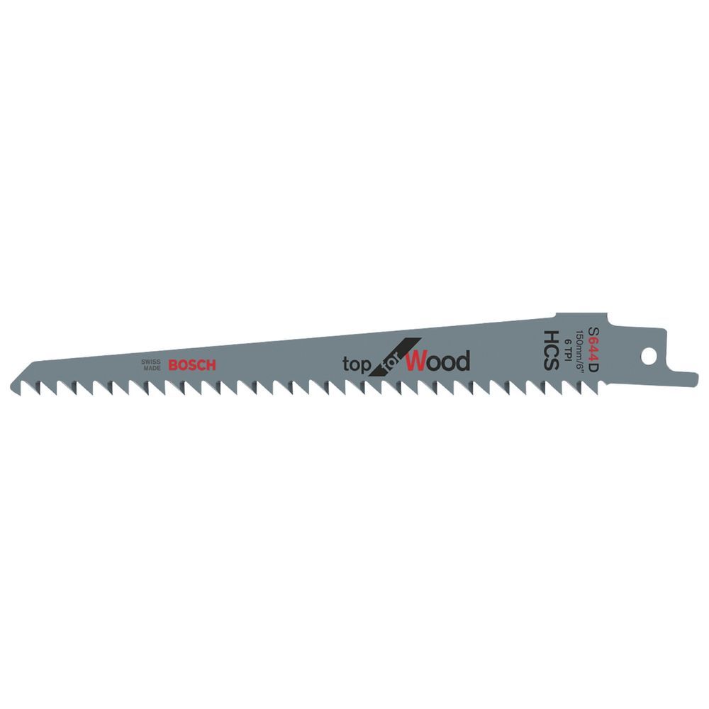 Lâmina de Serra Sabre S644D Top For Wood para Cortes Precisos em Madeira com Corpo Cônico 2 Peças Prata Bosch