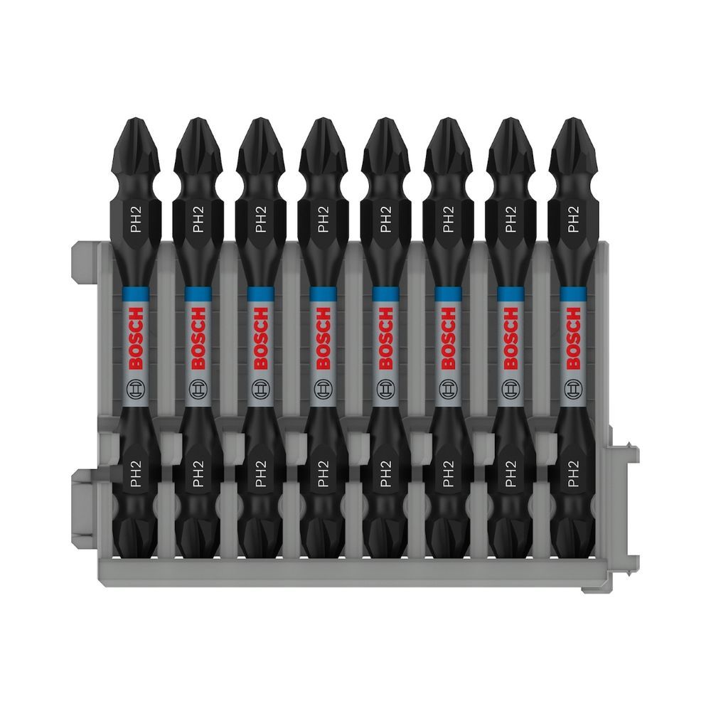 Jogo de Bits Pro Phillips Impact Duplo com Zona de Torção Alongada 8un 65mm Bivolt Bosch