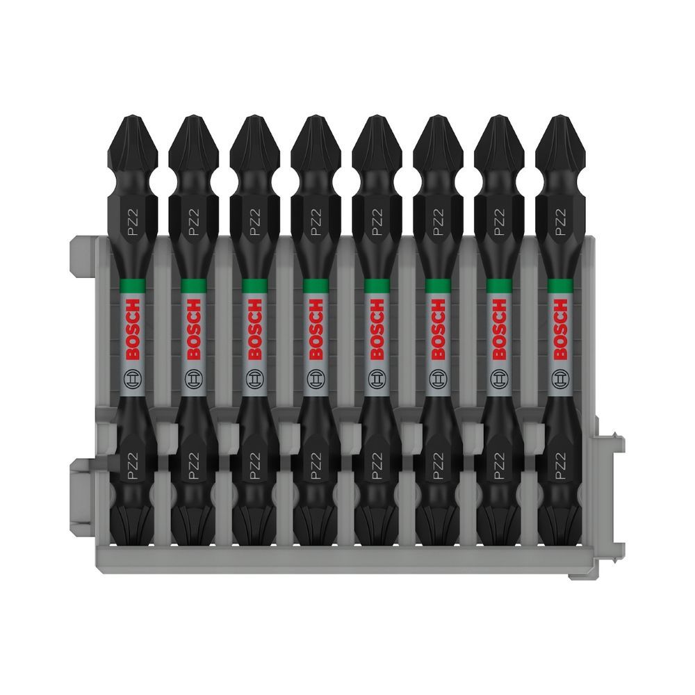Jogo de Bits Pro Pozidriv Impact Duplo com Zona de Torção Alongada 65mm 8un Inox Bosch