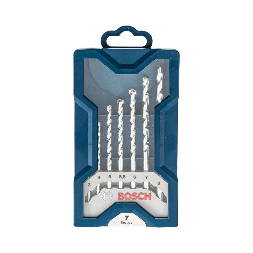 Jogo de Brocas para Alvenaria Mini X-line Perfurações Rápidas e Precisas com Ponta de Metal Duro 7 Peças Bivolt Bosch