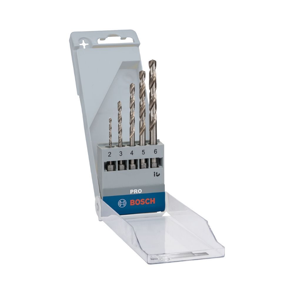 Jogo de Brocas Pro Metal Hss-g Hex com Encaixe Hexagonal e Ponta Split Point 135 graus  5un Bivolt Bosch