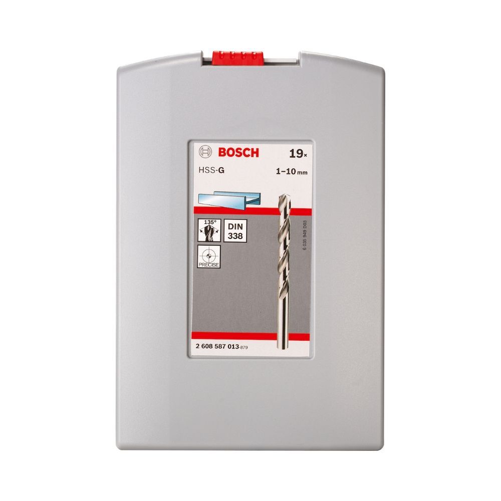 Jogo de Brocas PRO Metal HSS-G Perfuração em Metal com Ponta Split Point 1,0-10,0mm 9un Bivolt Bosch