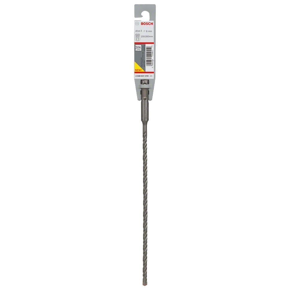 Broca Sds Plus-3 para Concreto com 4 Espirais para Remoção de Pó e Arestas em Carbeto de Tungstênio Cinza Bosch