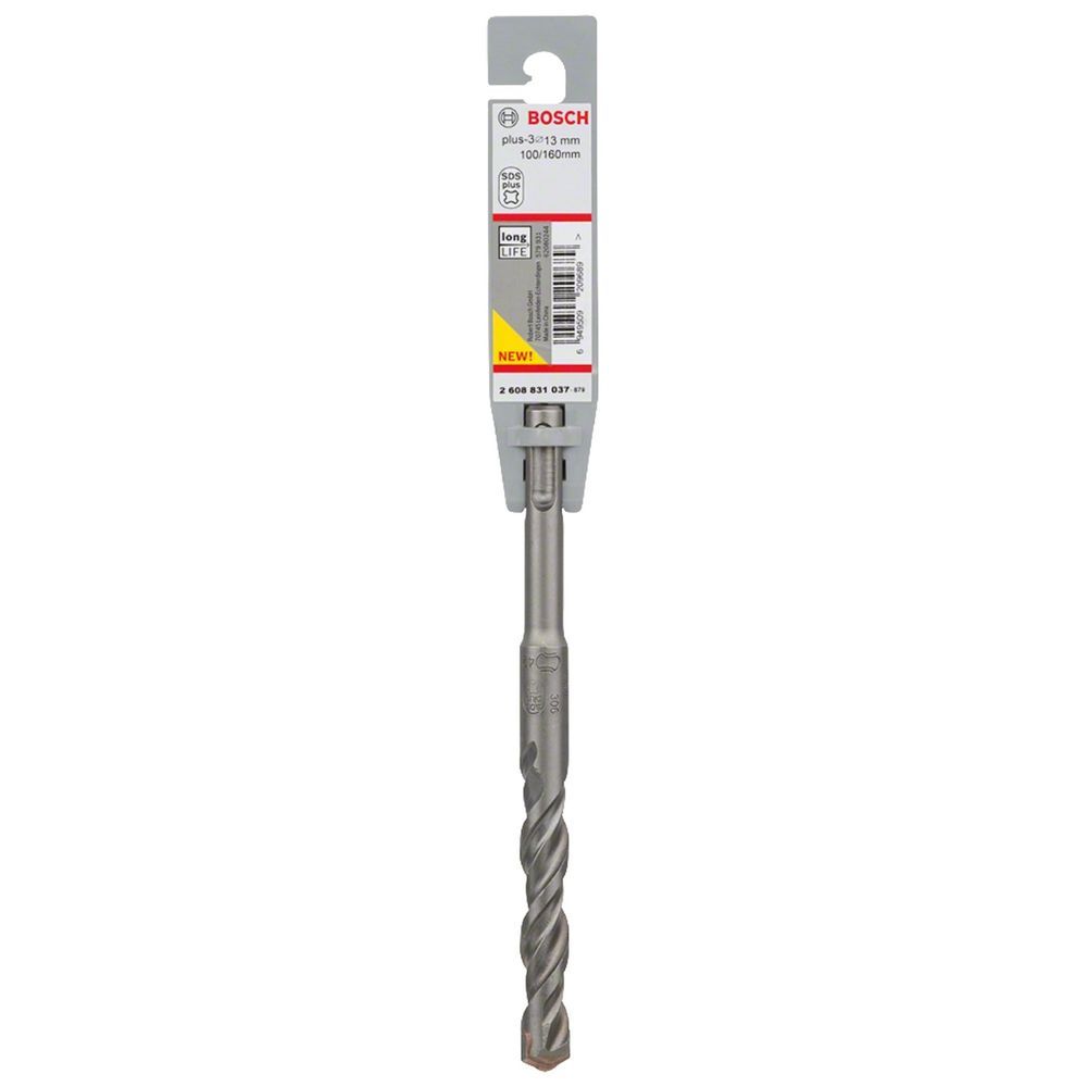 Broca Sds Plus-3 para Concreto com 4 Espirais para Remoção Superior de Pó Cinza Bosch