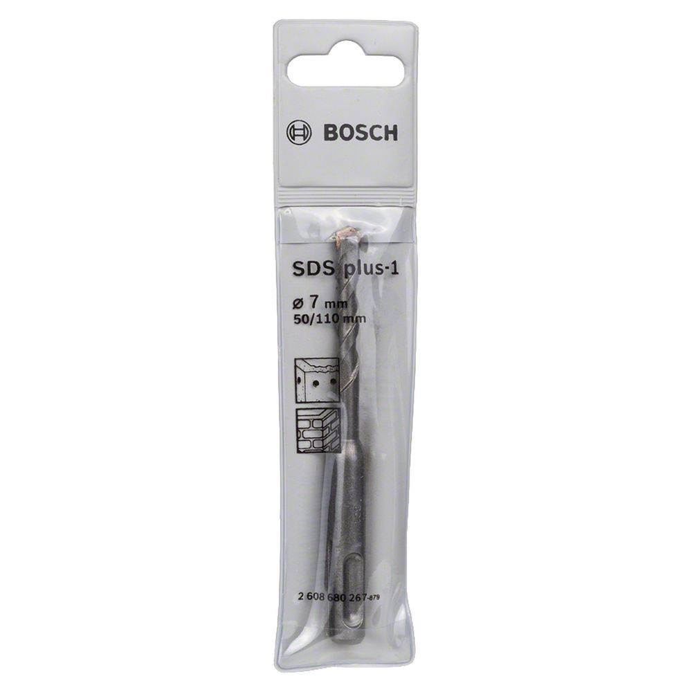Broca Sds Plus-1 para Concreto com Duas Arestas de Corte em Carbeto de Tungstênio 7X50X110MM Prata Bosch