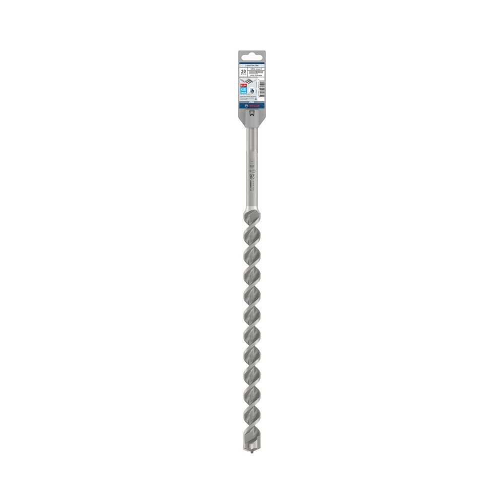 Broca PRO SDS max-4 com 4 Arestas de Corte em Carbeto de Tungstênio 28x400x520mm Cinza Bosch