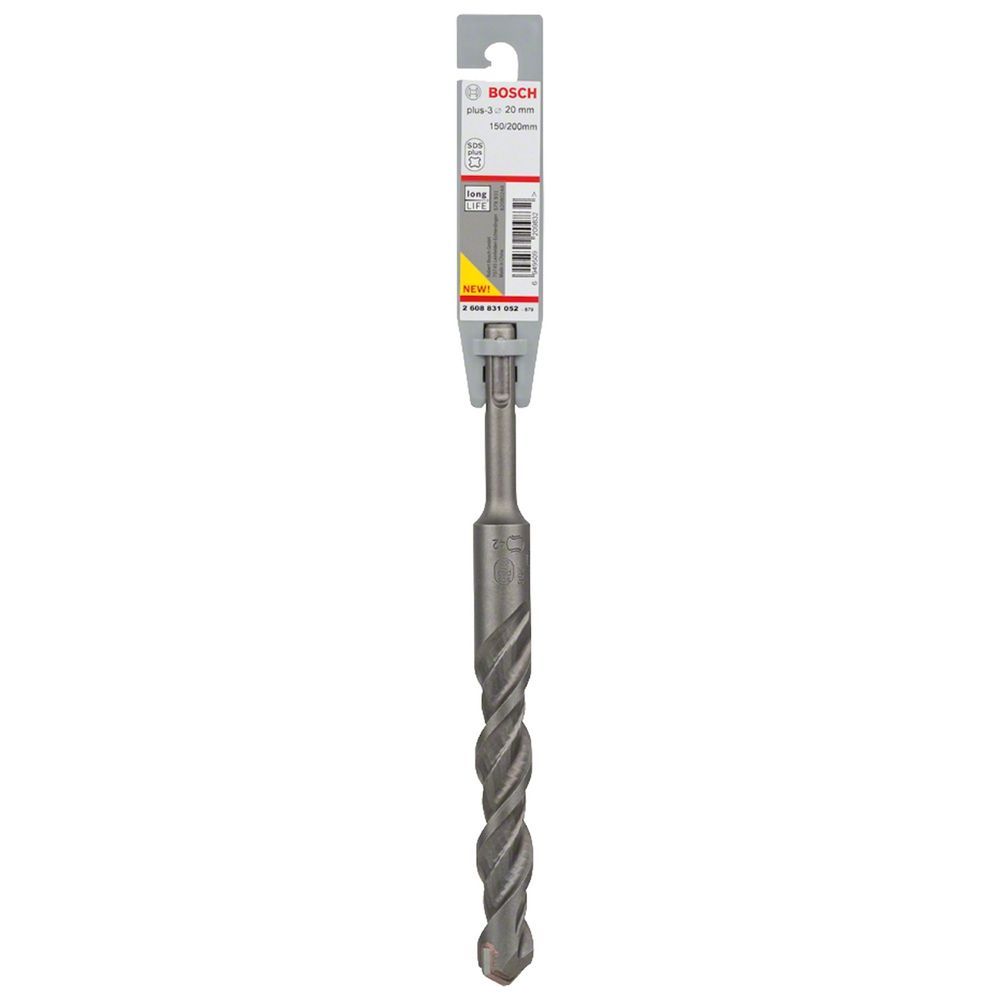 Broca Sds Plus-3 para Concreto com 4 Espirais para Remoção de Pó Prata Bosch