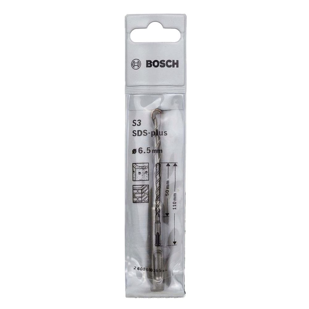 Broca Sds Plus-1 para Concreto com Duas Arestas de Corte em Carbeto de Tungstênio 6,5x50x110mm Bivolt Bosch