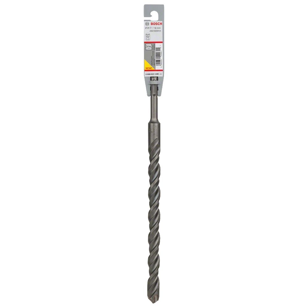 Broca Sds Plus-3 para Concreto com Design de 4 Espirais e Arestas em Carbeto de Tungstênio Cinza Bosch