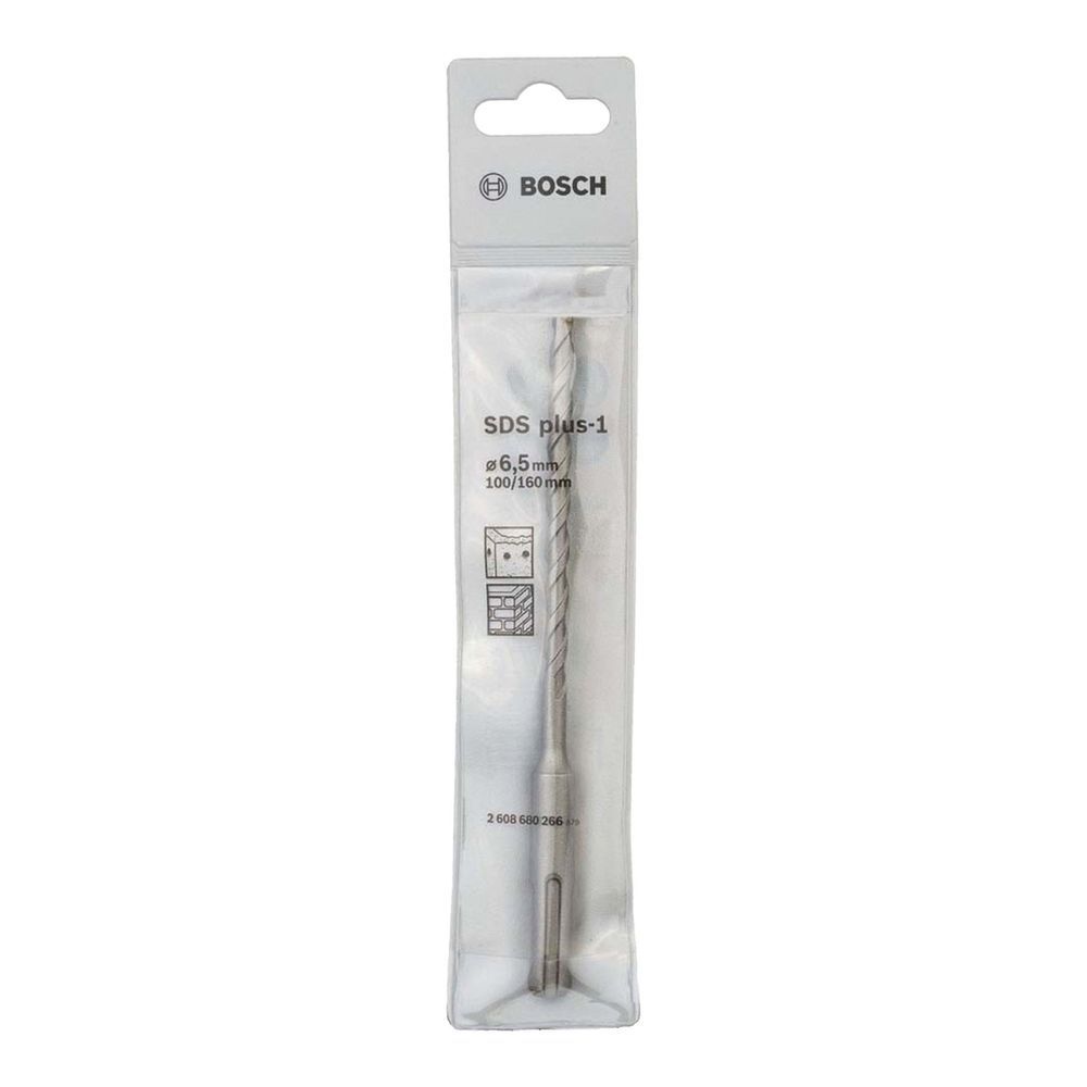 Broca Sds Plus-1 para Concreto com Duas Arestas de Corte em Carbeto de Tungstênio 6,5x100x160mm Bosch