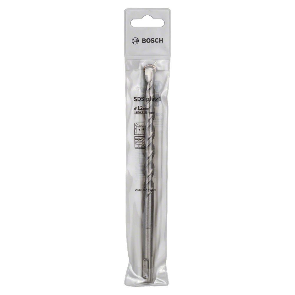 Broca Sds Plus-1 para Concreto com Duas Arestas de Corte em Carbeto de Tungstênio 12X150X210MM Prata Bosch