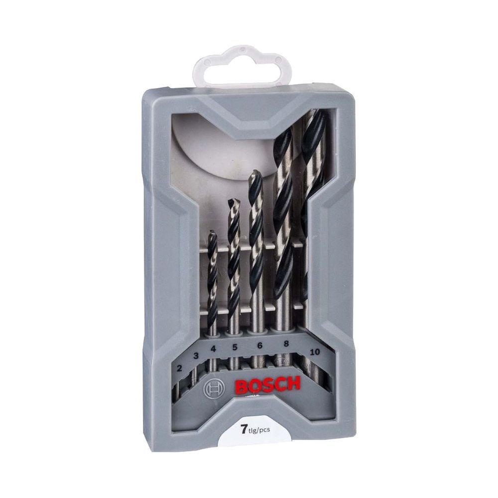 Broca para Metal Hss-pointteq Mini X-line com Ponta Split Point e Estojo Organizador 7un Preto Bosch