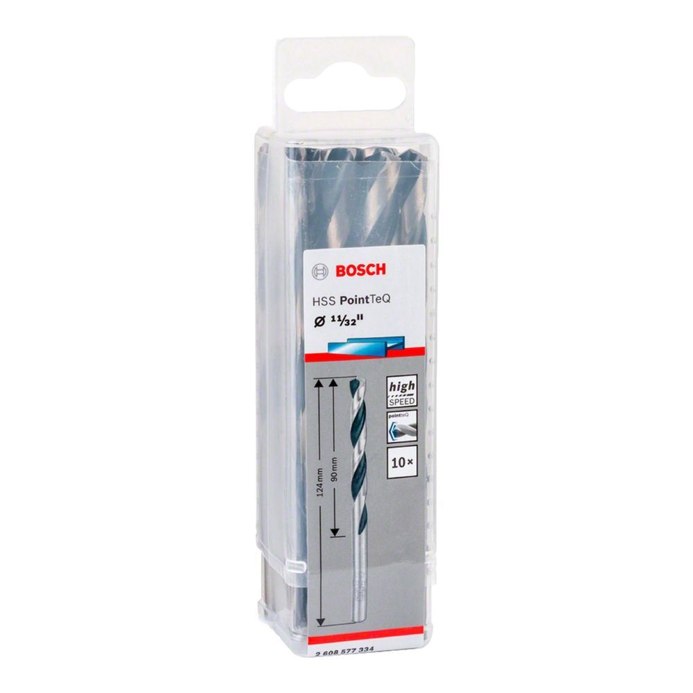 Broca para Metal Hss-pointteq com Ponta Split Point e 10 Peças 11-32'' Aço Rápido (HSS) Bosch