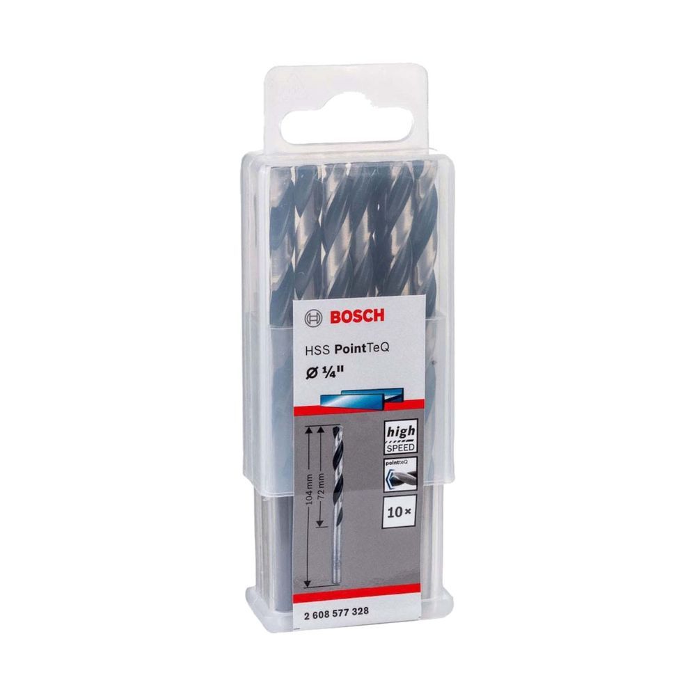 Broca para Metal Hss-pointteq com Ponta Split Point e Acabamento Óxido Negro 10 Peças Preto Bosch