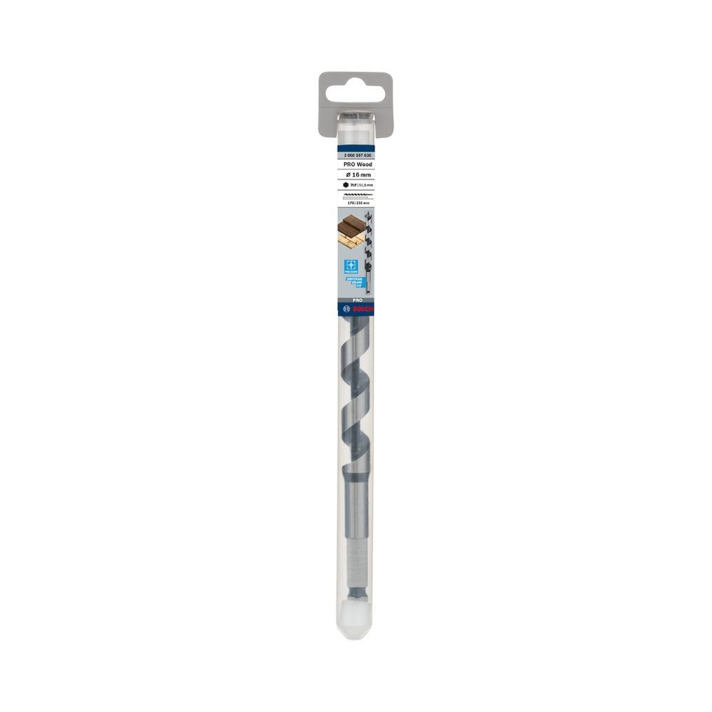 Broca Serpentina para Madeira Pro Wood Furação Rápida e Precisa com Ponta Cônica Auto Perfurante Inox Bosch