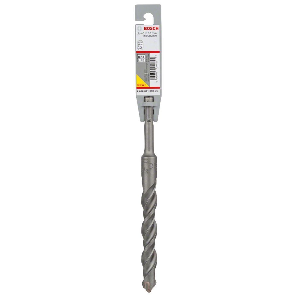 Broca Sds Plus-3 para Concreto com Design de Quatro Espirais Cinza Bosch