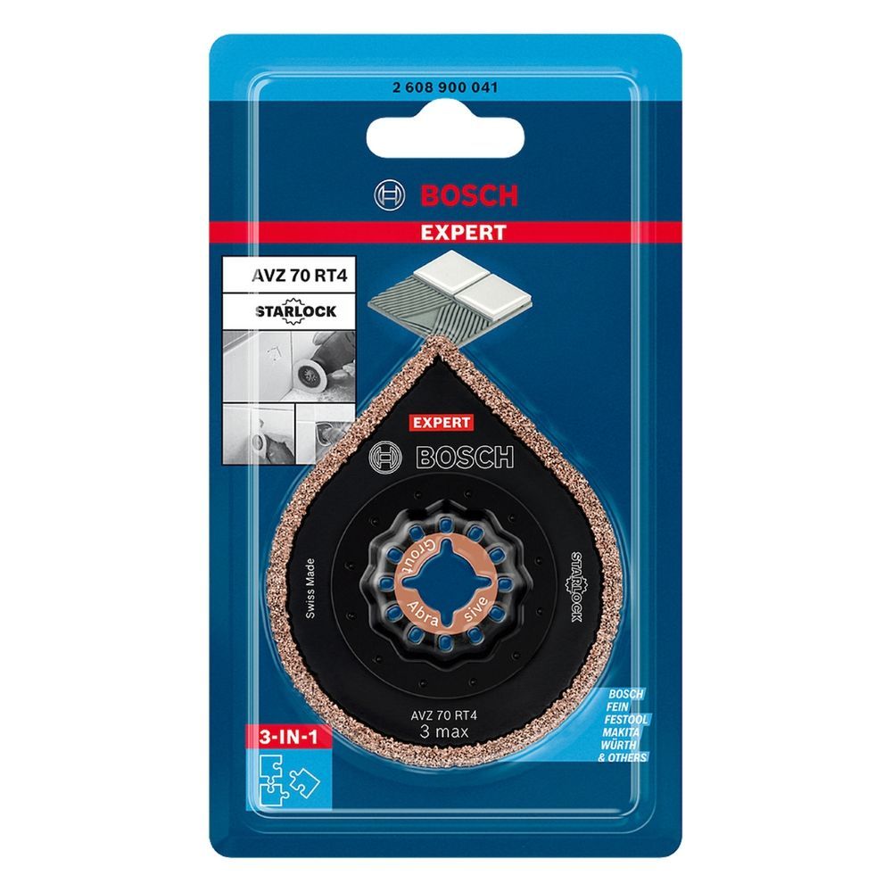 Placa de Rejunte Expert AVZ 70 RT4 Corte Preciso de Argamassa com Design em Formato de Gota 70mm Bivolt Bosch