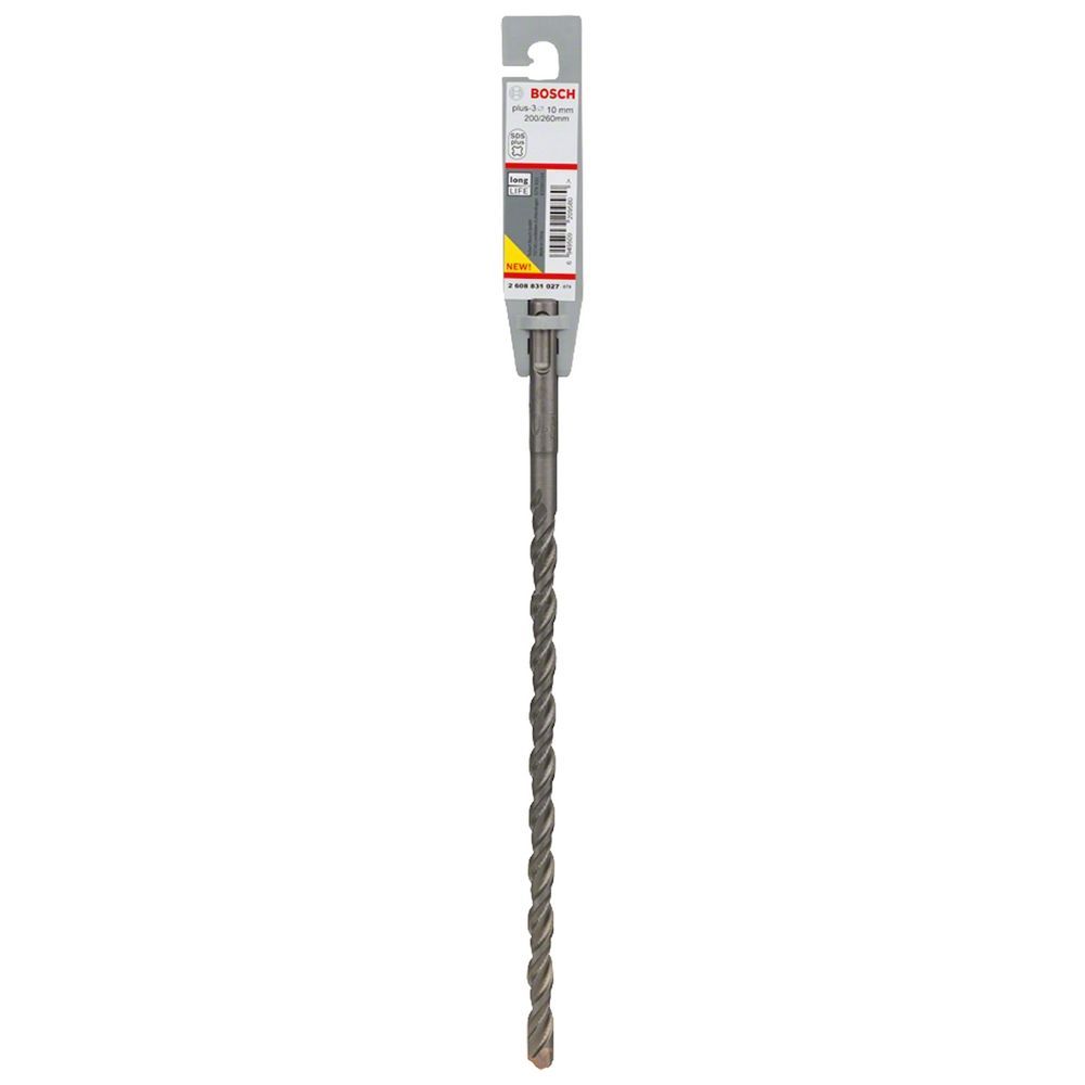 Broca Sds Plus-3 para Concreto Duas Arestas de Corte em Carbeto de Tungstênio 10X200X260MM Bosch