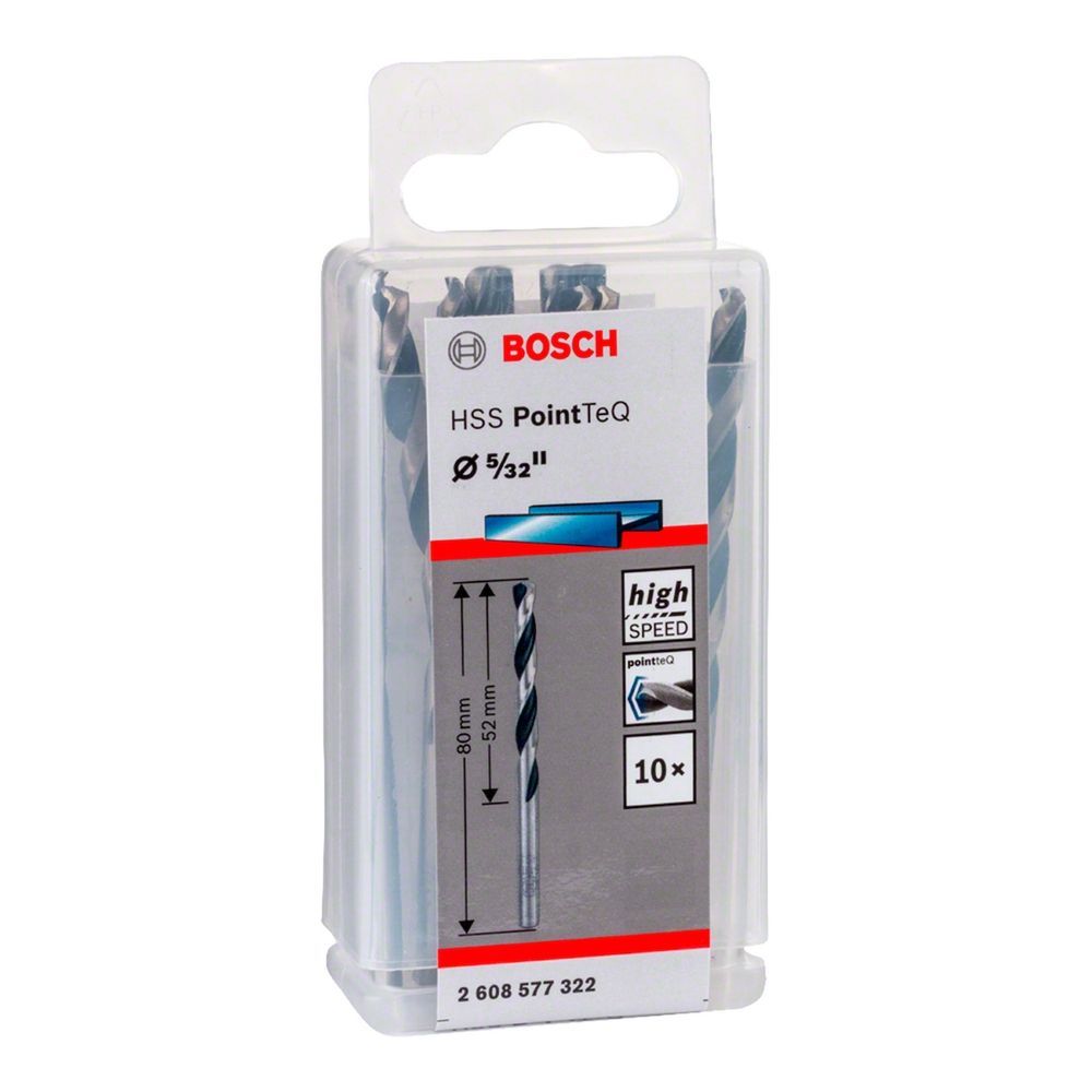 Broca para Metal HSS-POINTTEQ com Ponta Centralizadora Split Point 5-32 10 Peças Preta Bosch