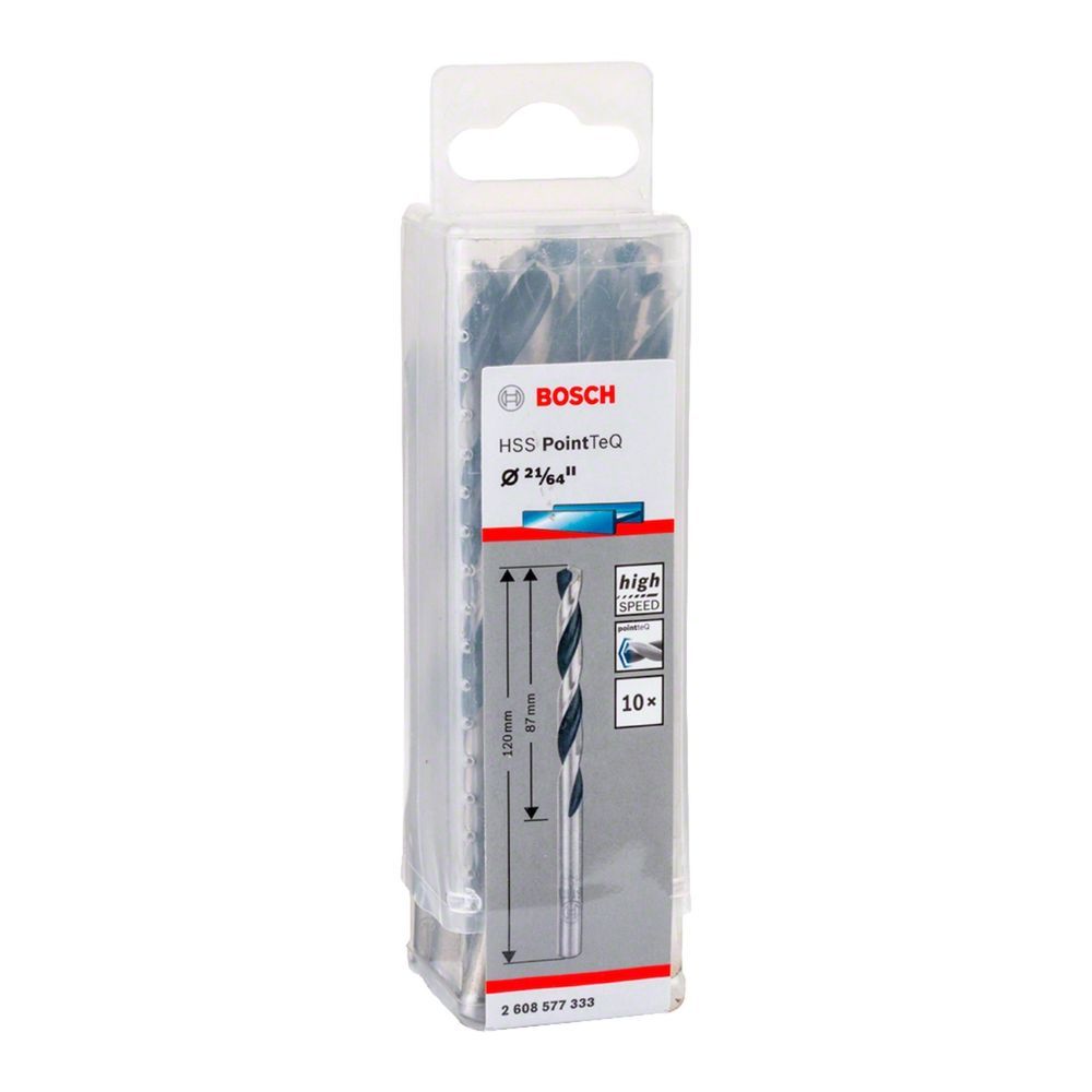 Broca para Metal Hss-pointteq Alta Performance com Tecnologia Split Point 21-64'' 10 Peças Preta Bosch