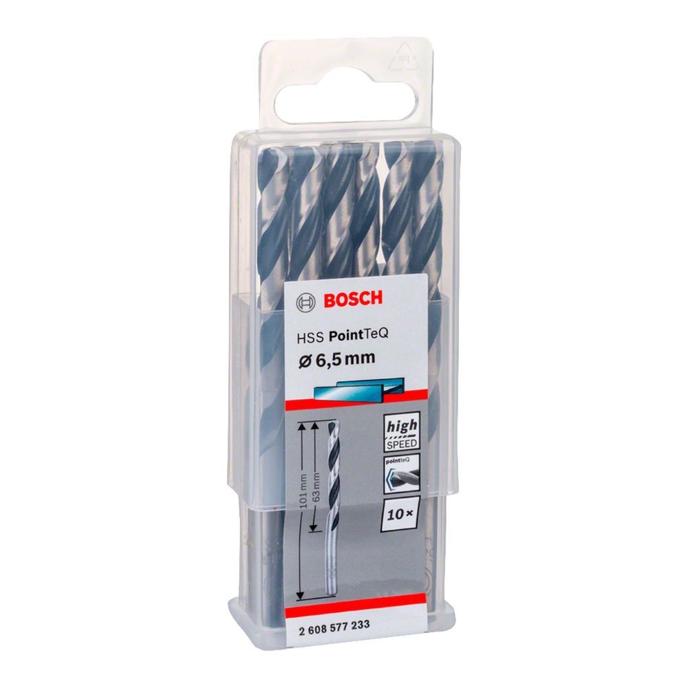Broca para Metal HSS-PointTeQ com Tecnologia Split Point 6,5mm 10 Peças Bivolt Bosch