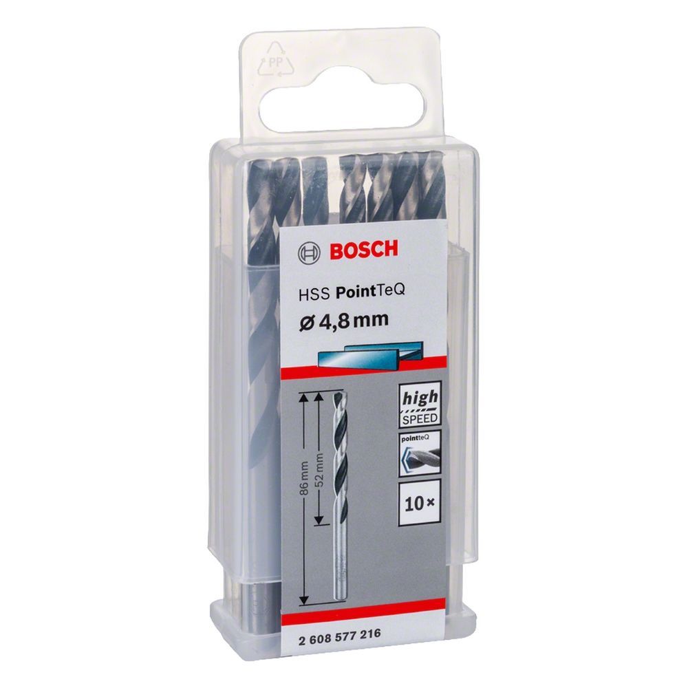 Broca para Metal Hss-pointteq com Ponta Centralizadora Split Point 4,8mm Preto Bosch
