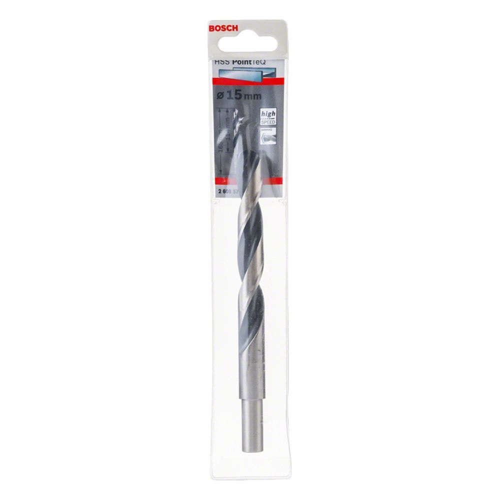 Broca para Metal Hss-pointteq 15,0mm com Tecnologia Split Point 135 graus  e Acabamento em Óxido Negro Preto Bosch