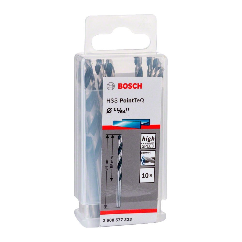 Broca para Metal Hss-pointteq 10 Peças com Tecnologia Split Point 11-64'' Aço Rápido Bosch