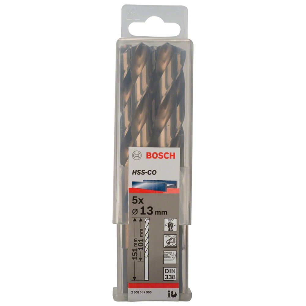 Broca para Metal HSS-Co com Alta Durabilidade e Ponta Split Point 13mm Cinza Bosch