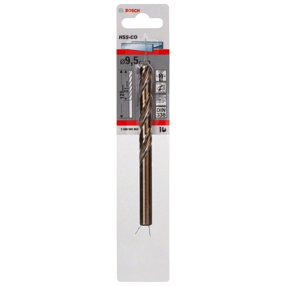 Broca para Metal Hss-co Alta Precisão com Tecnologia Split Point 9,5mm Bosch