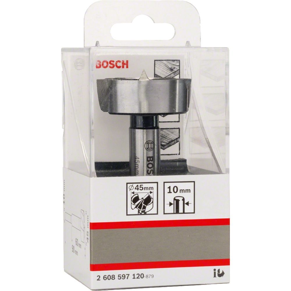 Broca para Madeira Forstner 45MM com Ponta Centralizadora e Lâminas de Corte Periférico Bivolt Bosch