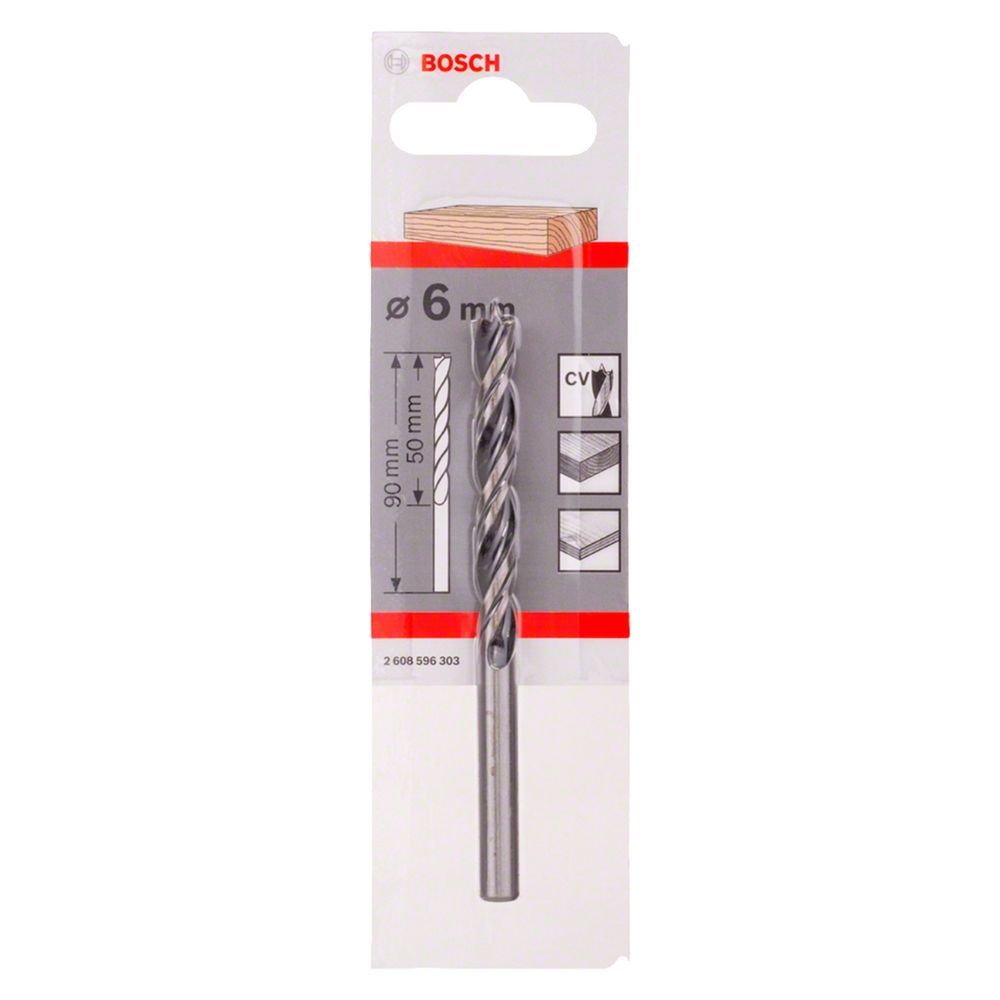 Broca para Madeira 3 Pontas 6mm com Ponta Centralizadora e Alta Precisão 6MM Bosch