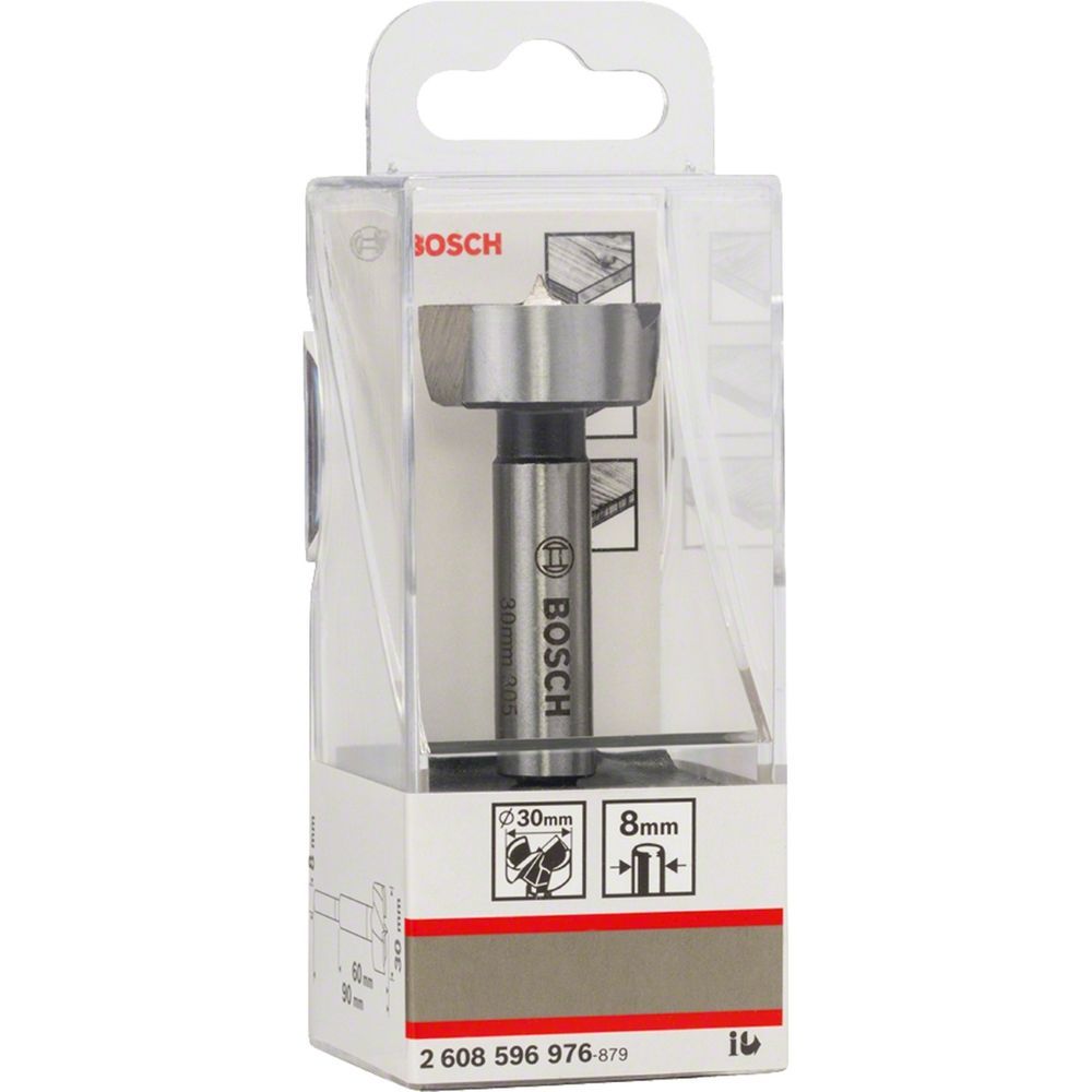 Broca para Madeira Forstner 30MM com Corte Preciso sem Lascamento Ponta Centralizadora Inox Bosch
